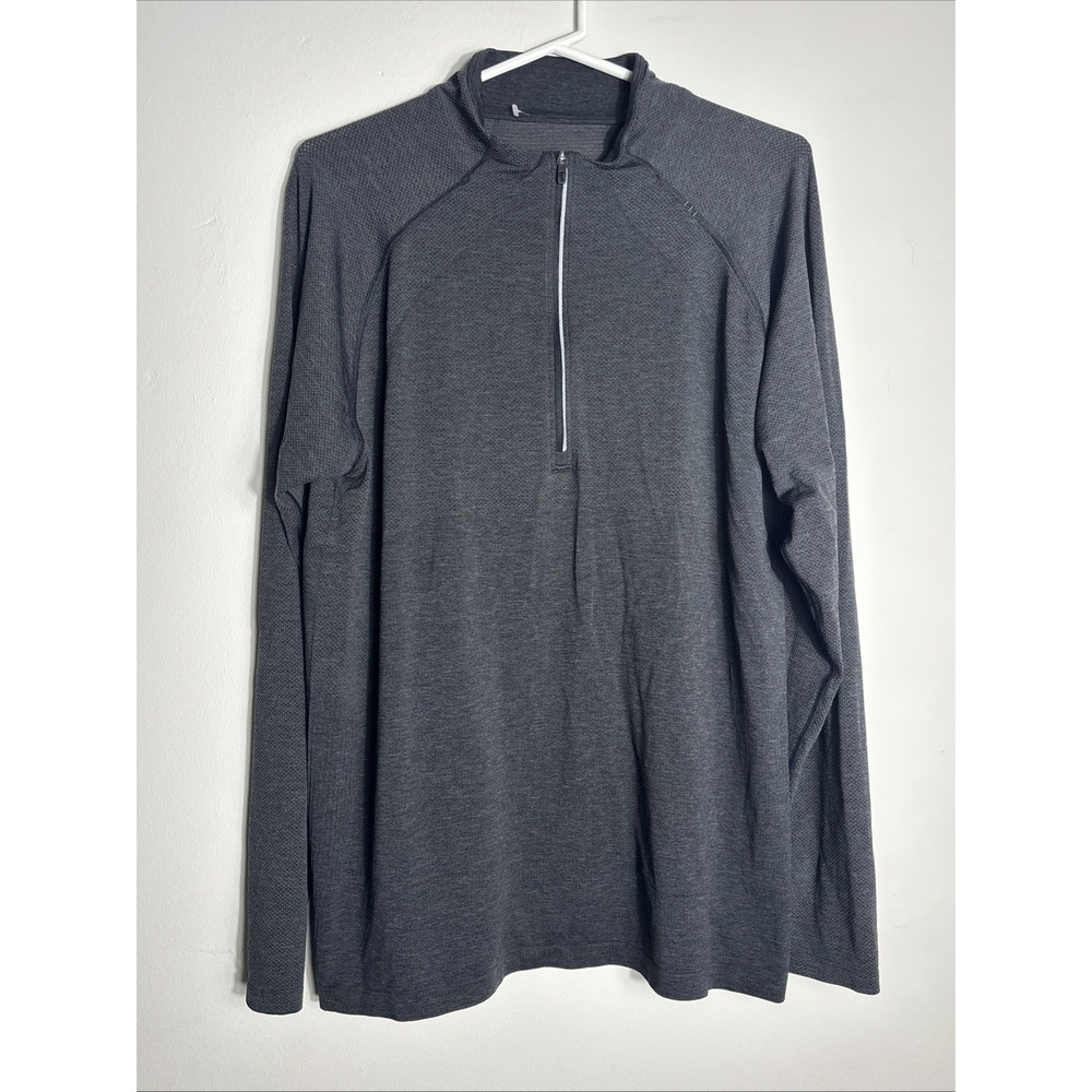 Men's Lululemon Pullover Metal Vent Tech 1/4 zip Dark Charcoal XL Soft